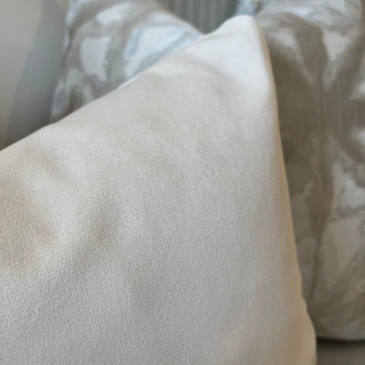 Ari Cream Velvet Bolster Cushion - 35x50cm Textiles 
