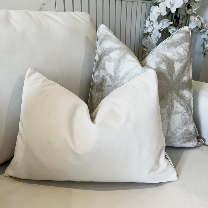 Ari Cream Velvet Bolster Cushion - 35x50cm Textiles 