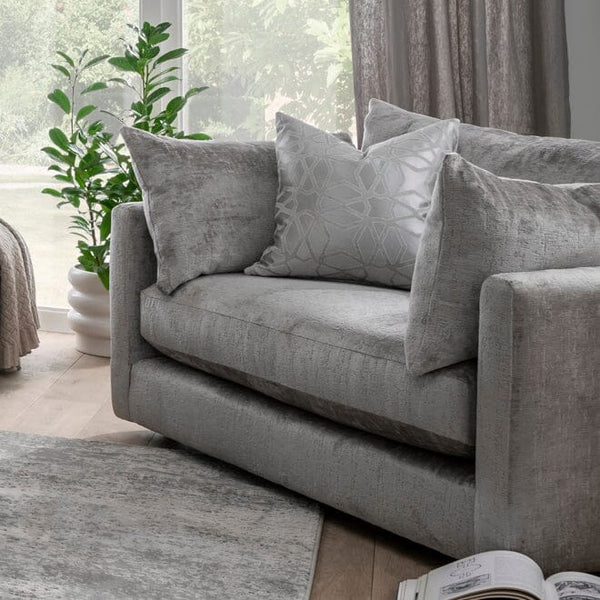 Ariana Grey Chenille Love Seat Sofa 