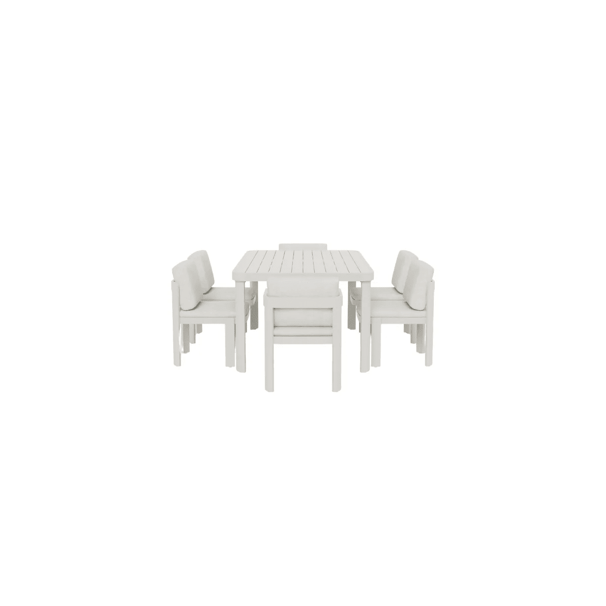 Ariel Cream 6 Seater Outdoor Dining Set Outdoor 