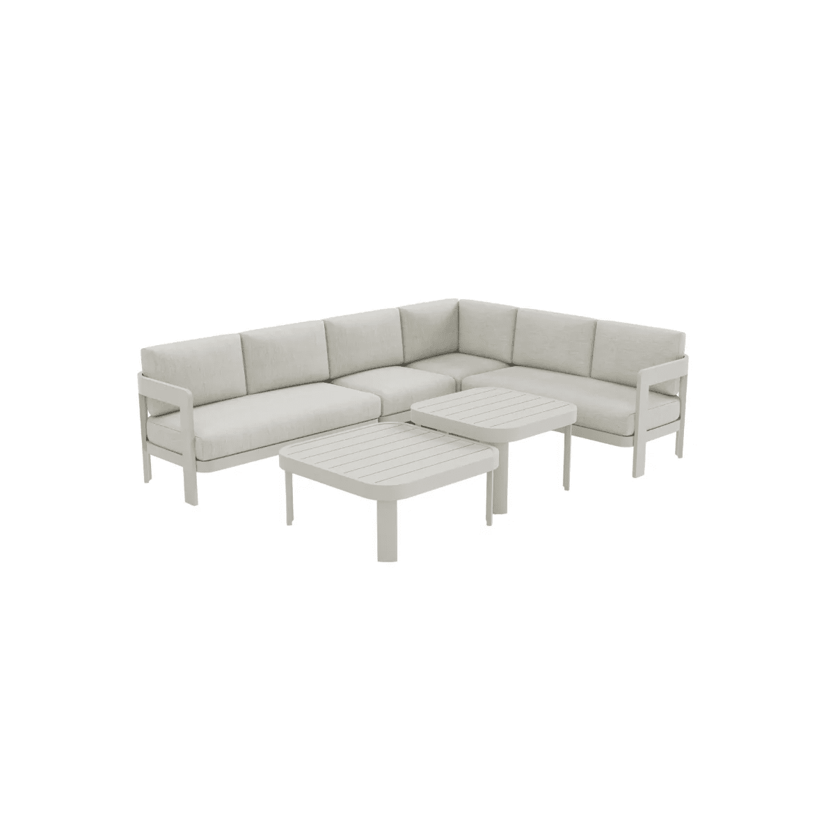 Ariel Cream 8 Seater Outdoor Corner Sofa Set Outdoor 