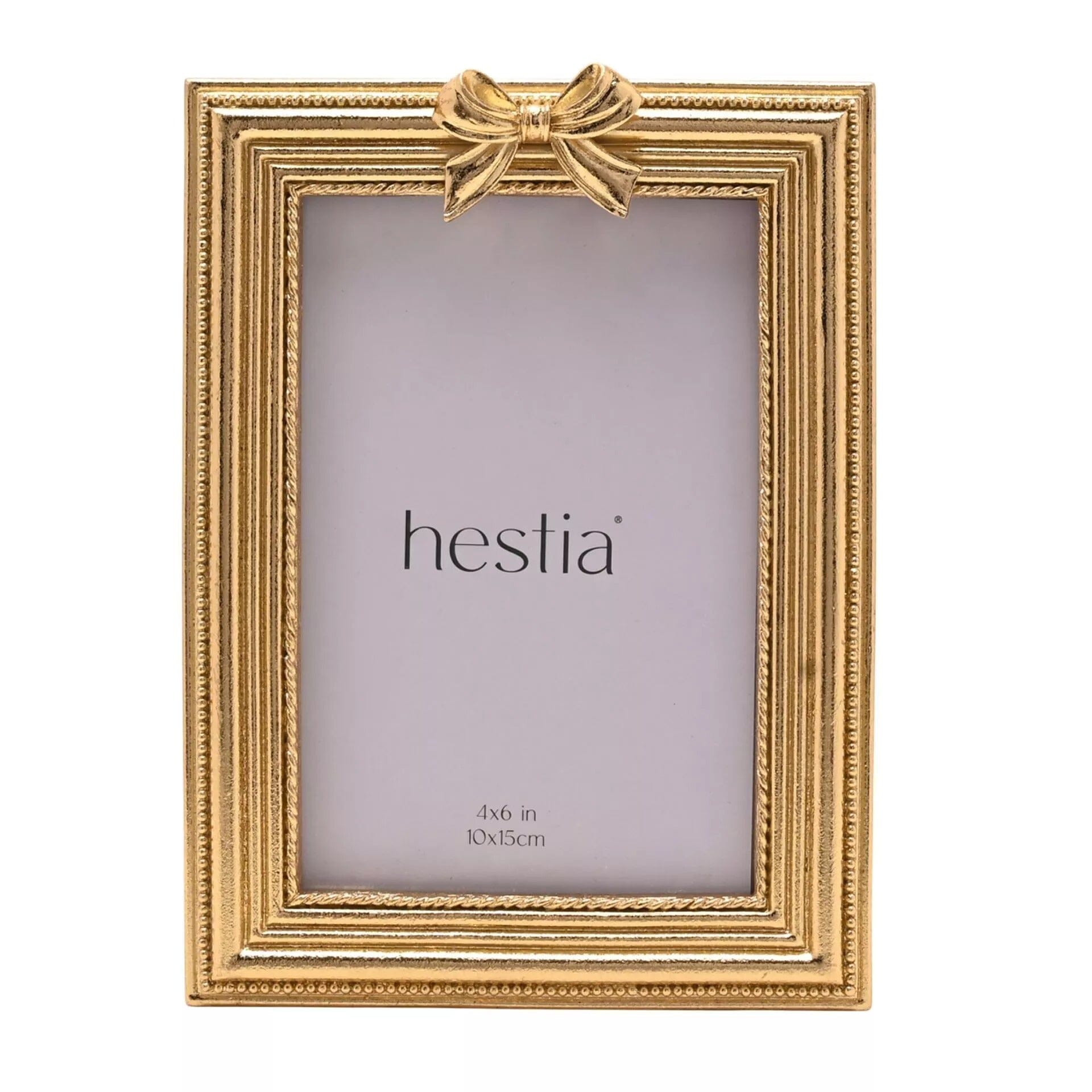 Aris Gold Bow Decorative Photo Frame - 4x6" Accessories 