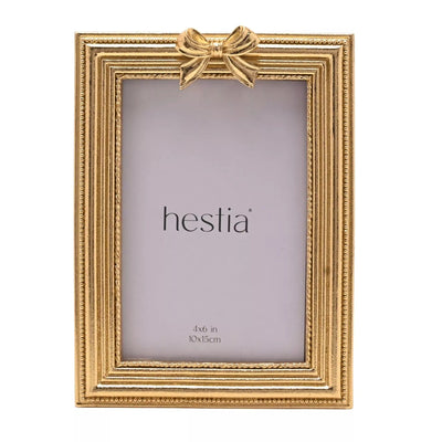 Aris Gold Bow Decorative Photo Frame - 4x6" Accessories 