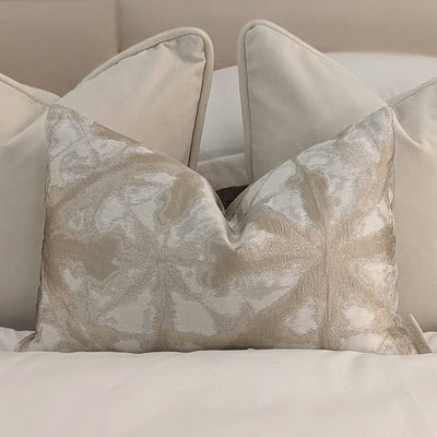 Arizona Cream & Nude Print Bolster Cushion Cover - 35x50cm