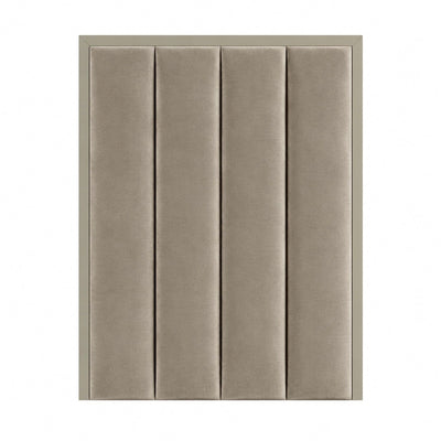 Arlington Headboard Soft Chenille Truffle with Mid-Taupe Frame Beds and Headboards 