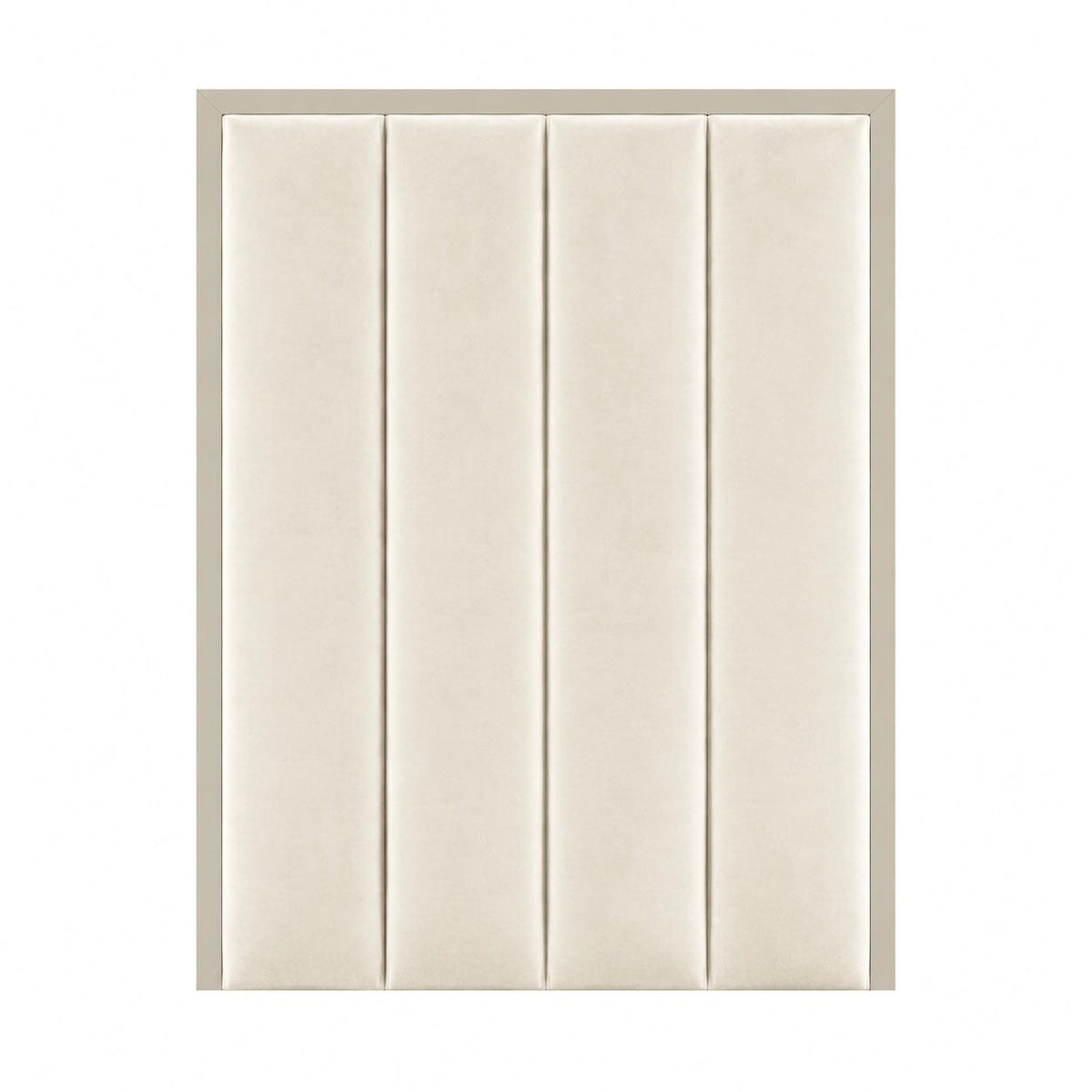 Arlington Soft Chenille Vanilla with Mid-Taupe Frame Beds and Headboards 