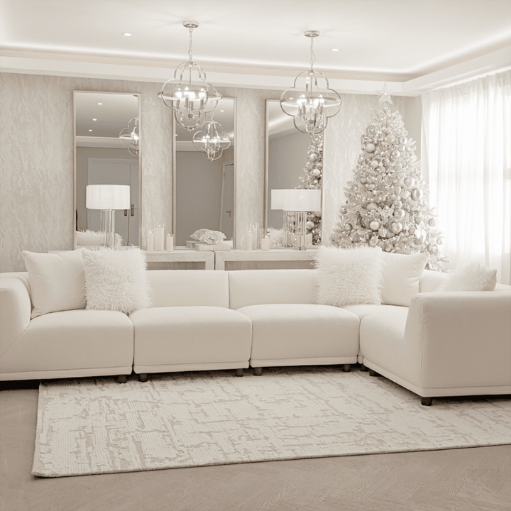 Arlo Polar Boucle Modular Sofa Range Sofa 