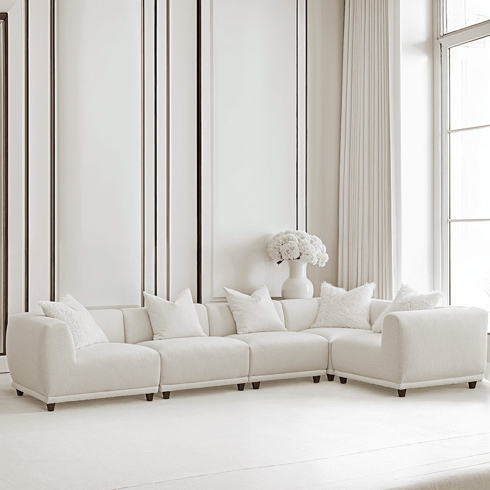 Arlo Polar Boucle Modular Sofa Range Sofa 