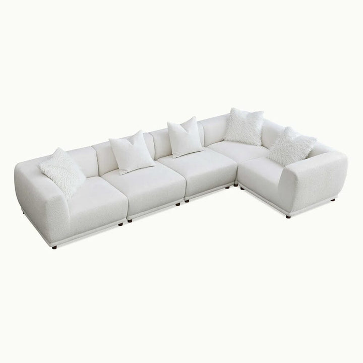 Arlo Polar Boucle Modular Sofa Range Sofa 