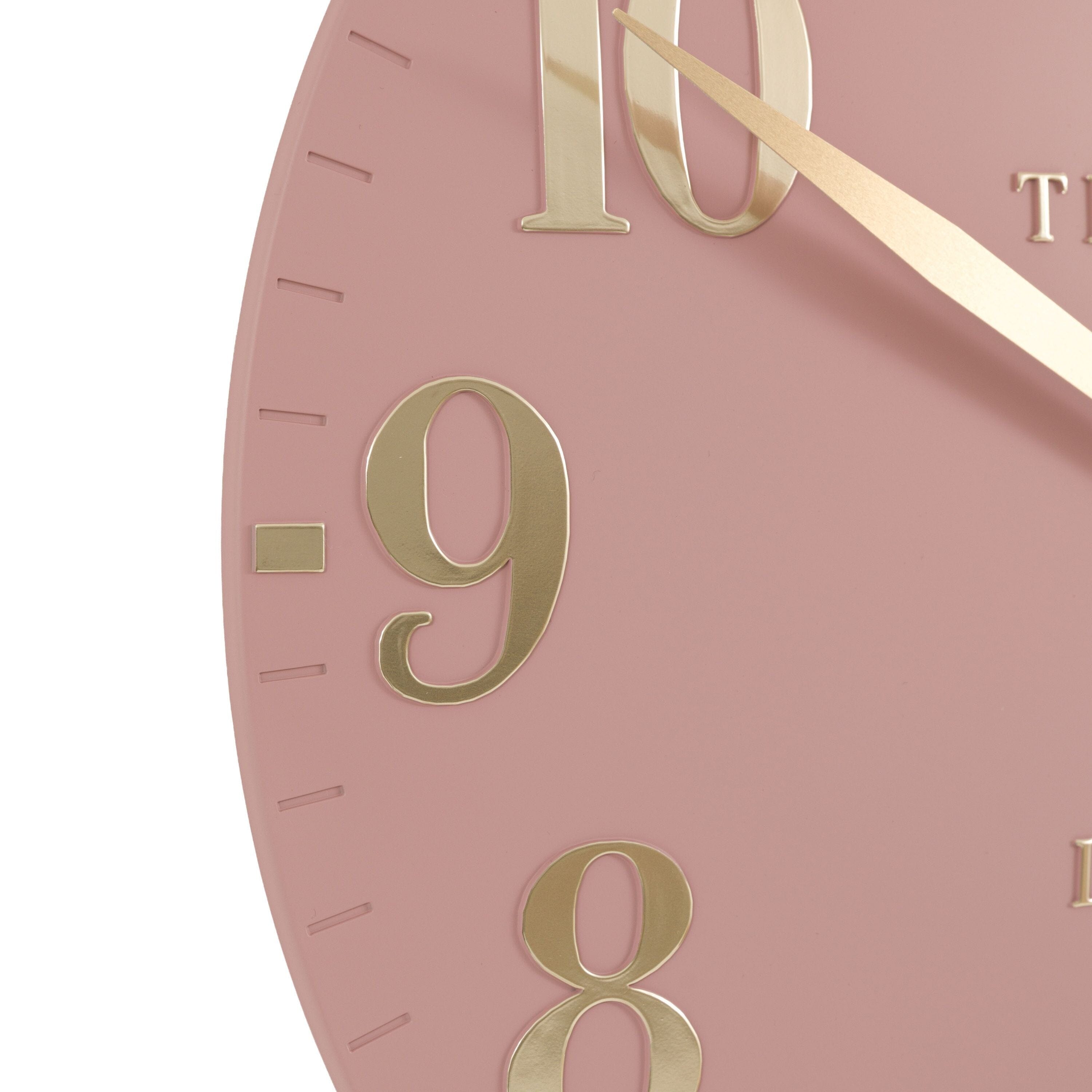 Arundel Pink & Gold Wall Clock Accessories 