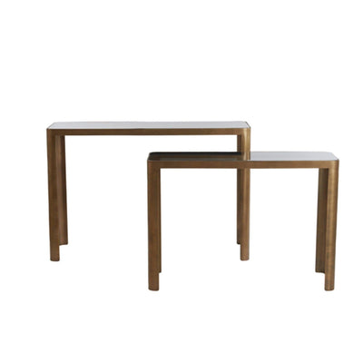 Ashcroft Bronze & Smoked Glass Console Tables - Set of 2 Furniture 
