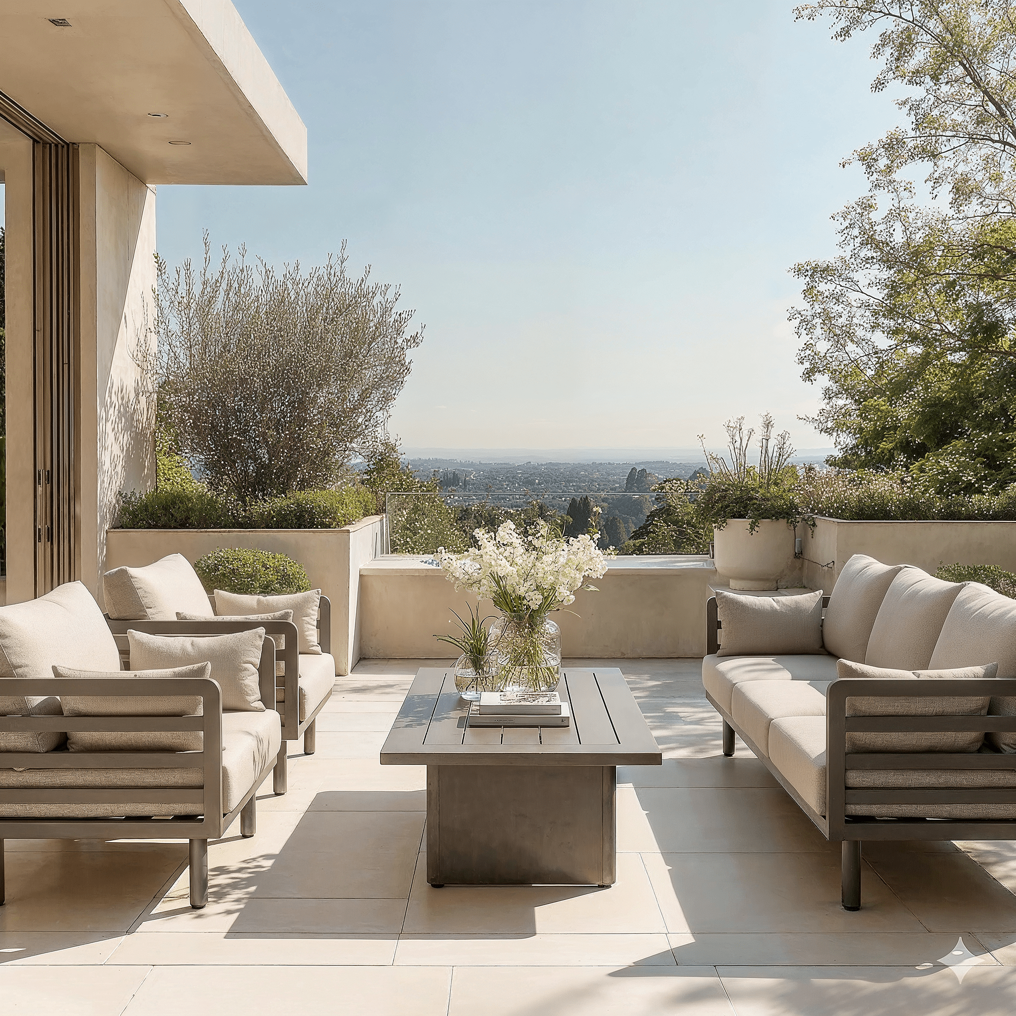 Ashford Aluminium Outdoor Lounge Set- Seats 5 Outdoor 