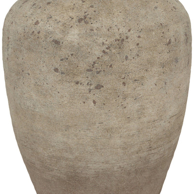 Aubine Large Taupe Distressed Stone Vase Accessories 