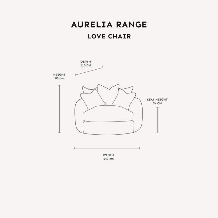 Aurelia Cream Boucle Curved Footstool Sofa 