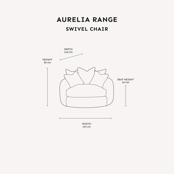 Aurelia Cream Boucle Curved Footstool Sofa 