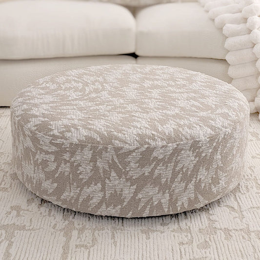 Aurelia Taupe Curved Patterned Footstool Sofa 