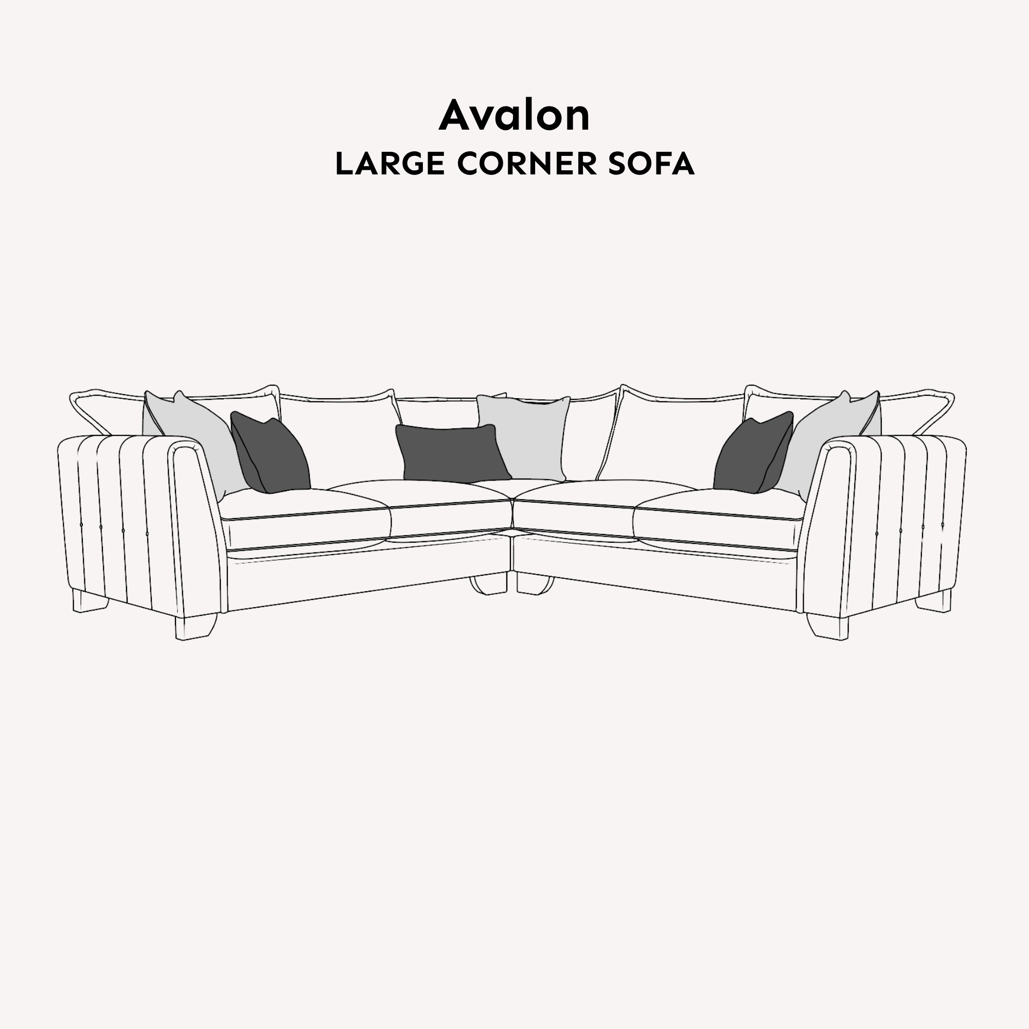 Avalon Neutral Velvet Sofa Range with Monochrome Accents – Rowen Homes