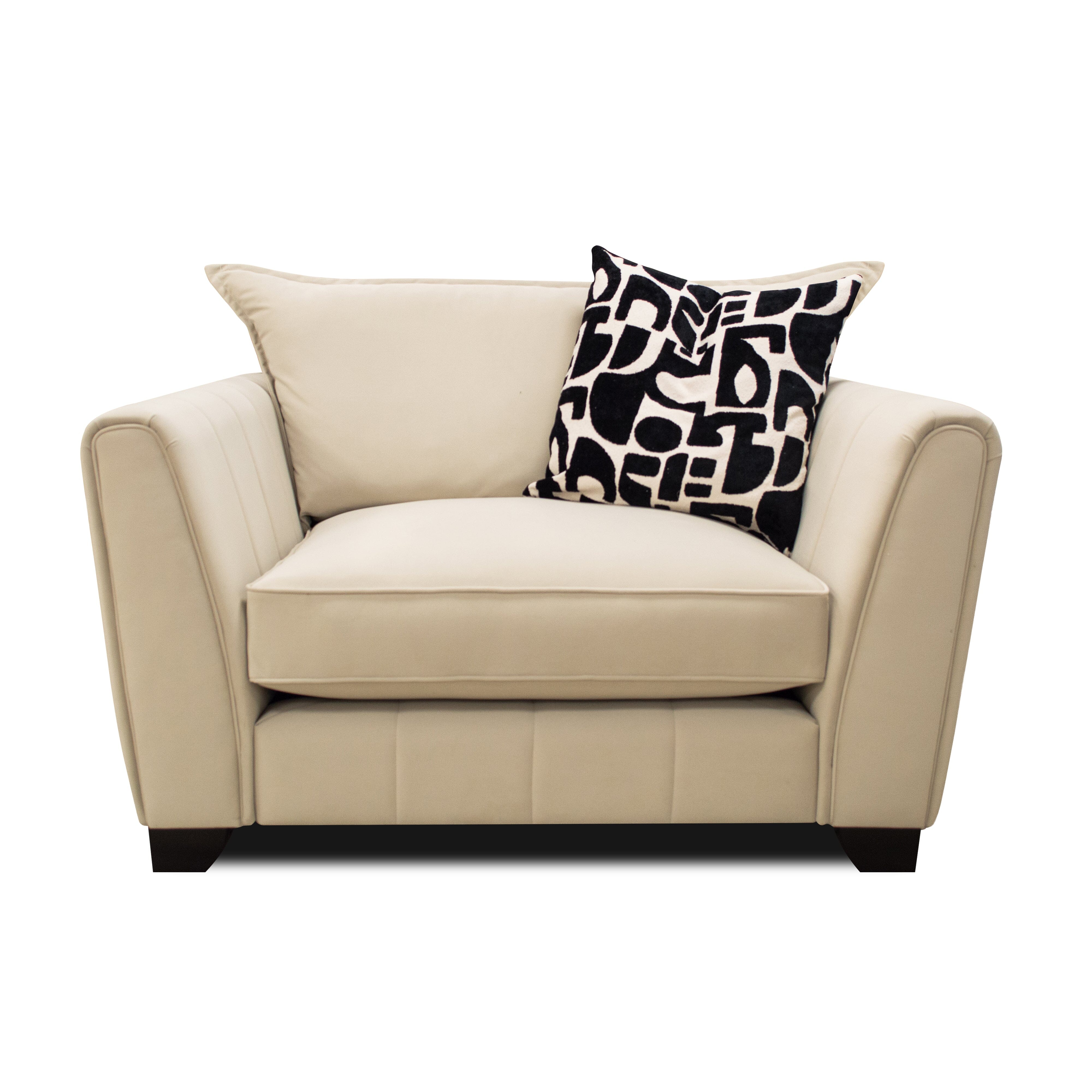 Avalon Neutral Velvet Sofa Range with Monochrome Accents Love Seat 