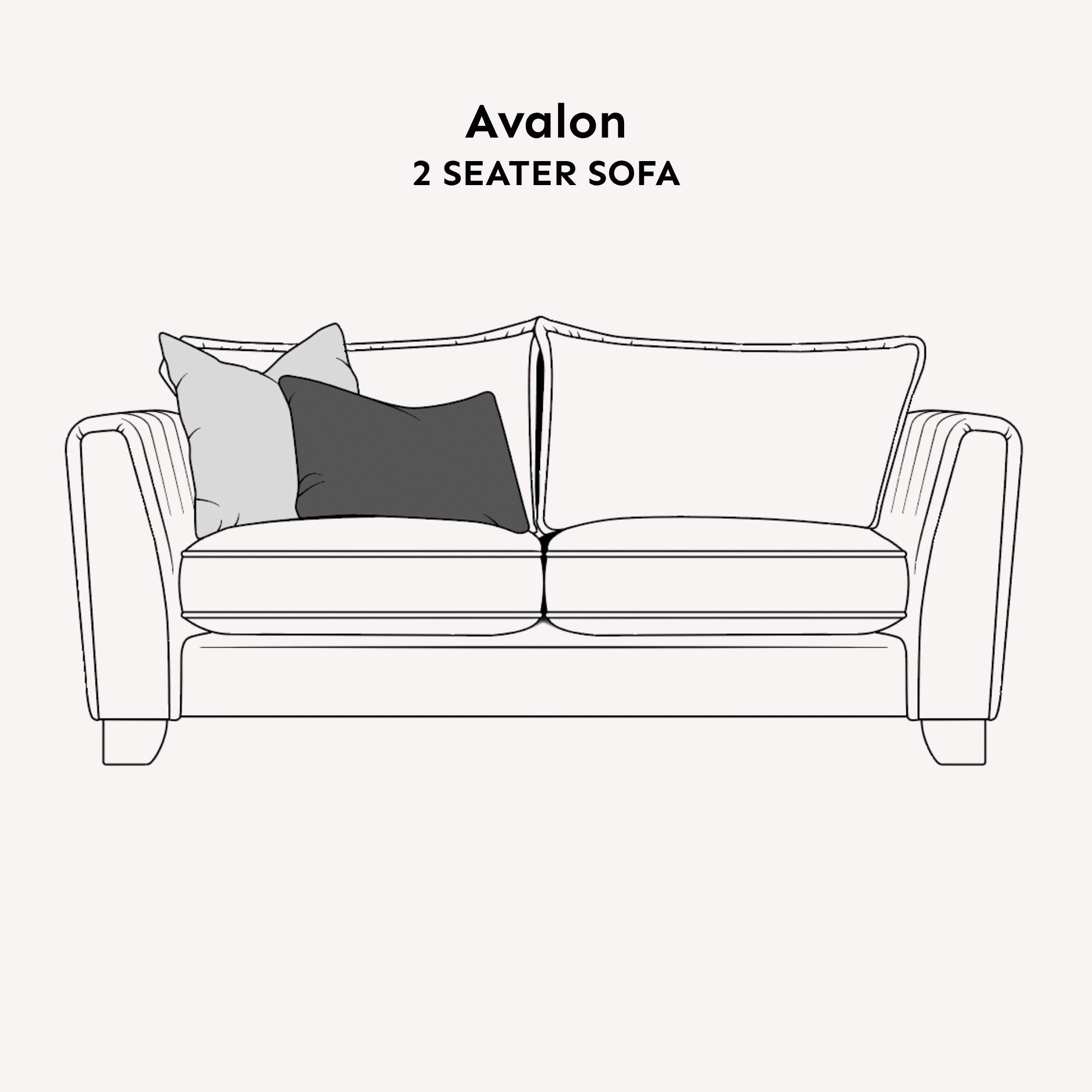Avalon Stone Textured Velvet Sofa Range 2 Seater 
