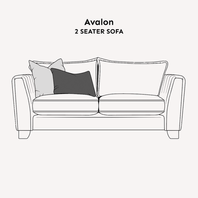Avalon Stone Textured Velvet Sofa Range 2 Seater 