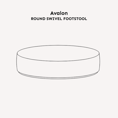 Avalon Stone Textured Velvet Sofa Range Swivel Footstool 