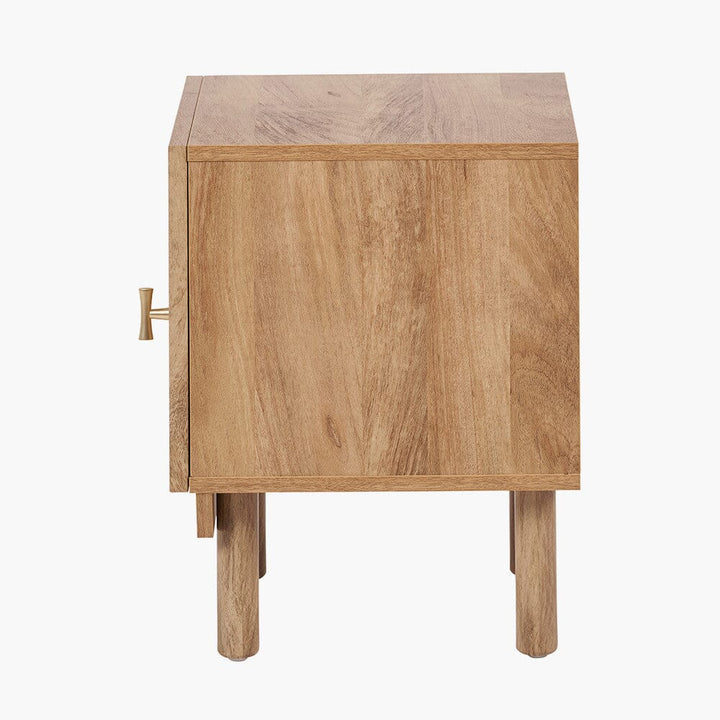 Averso Natural Rattan 1 Door Bedside Table Furniture 
