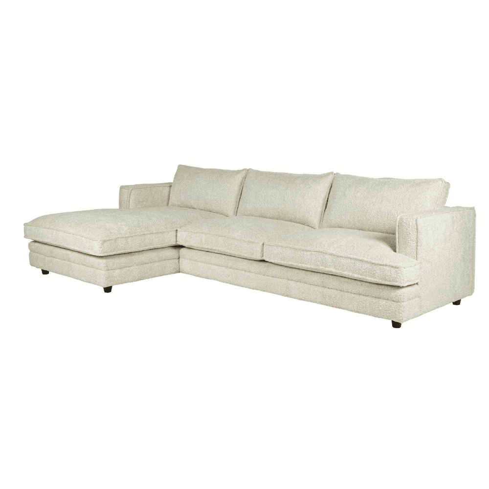 Avienne Cream Chenille Left Hand Facing Chaise End Sofa Sofa 