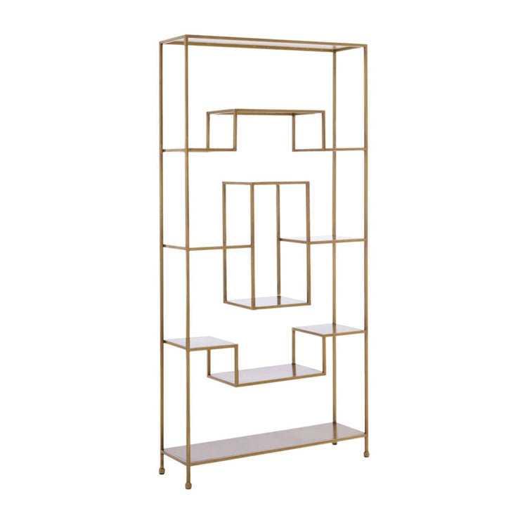 Ayesha Antique Brass Decorative Shelving Unit Furniture 