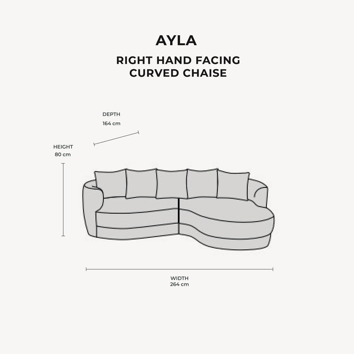 Ayla Cream Velvet Curved Footstool Made to Order Sofa 