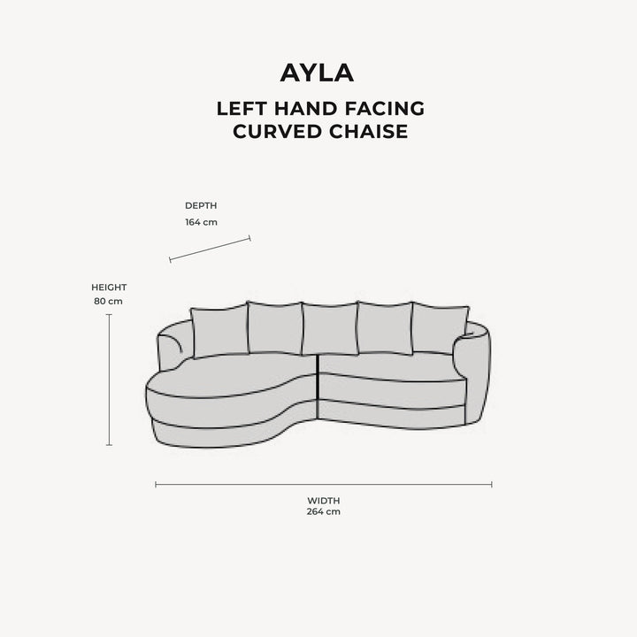 Ayla Cream Velvet Curved Footstool Made to Order Sofa 