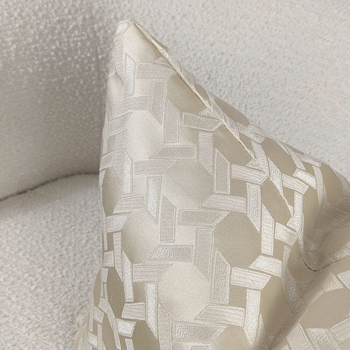 Aylin Gold Geometric Print Cushion - 45x45cm Textiles 