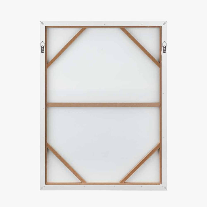 Azure Blue Abstract Canvas with White Frame – Rowen Homes
