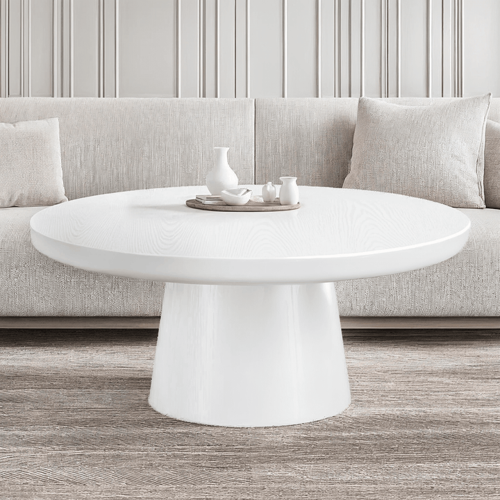 Azure White Round Coffee Table Furniture 