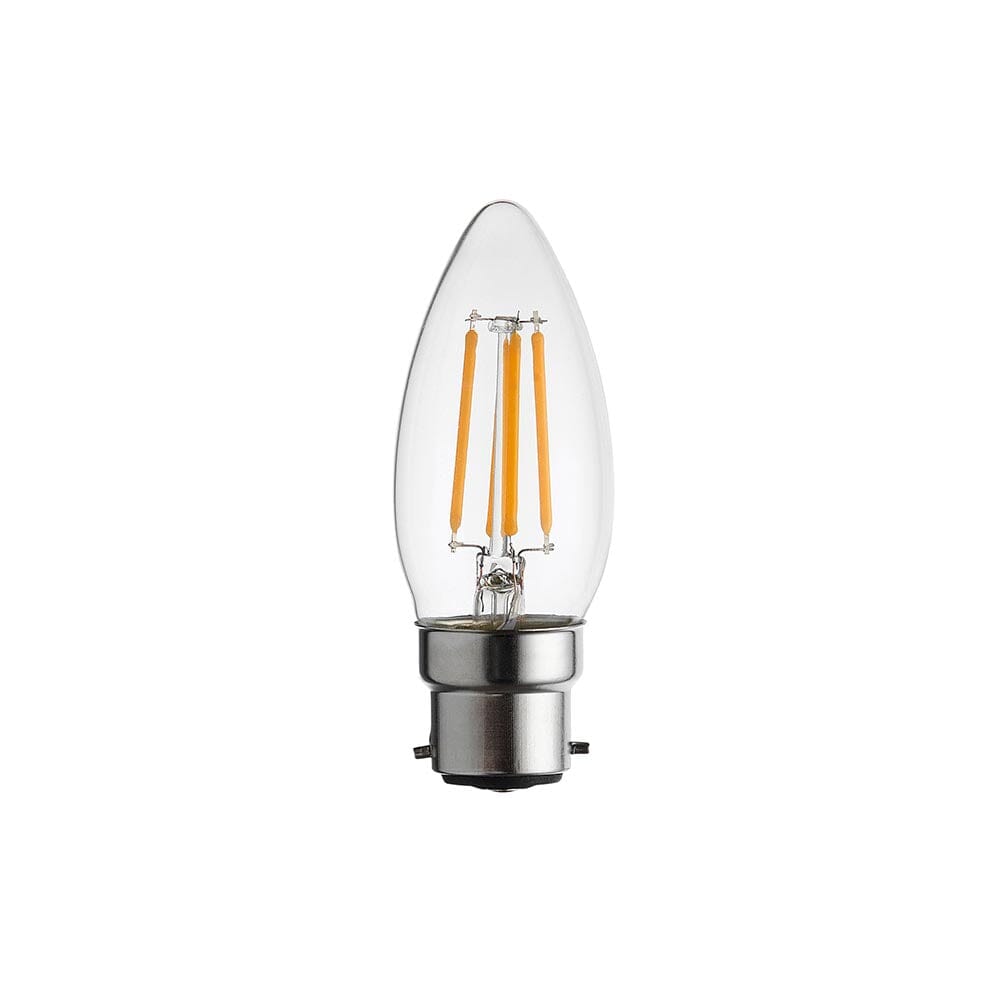 B22 LED Filament Warm White Candle Bulb Lighting 