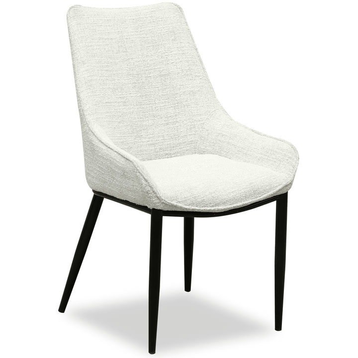 Balado Cream Textured Dining Chair With Black Legs Furniture 