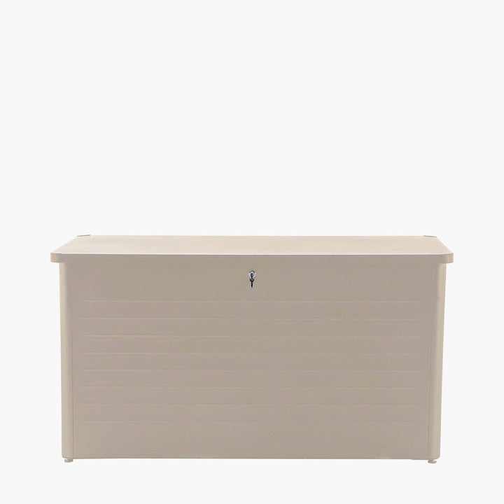 Beige Outdoor Galvanised Steel Cushion Box Outdoor 