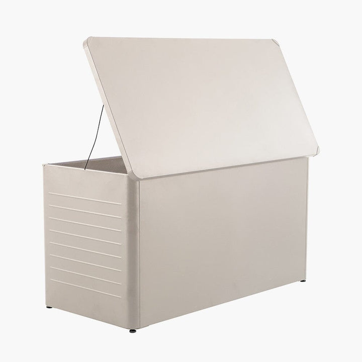 Beige Outdoor Galvanised Steel Cushion Box Outdoor 
