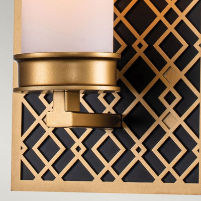 Belgrave Gold Diamond Pattern Wall Light Lighting 