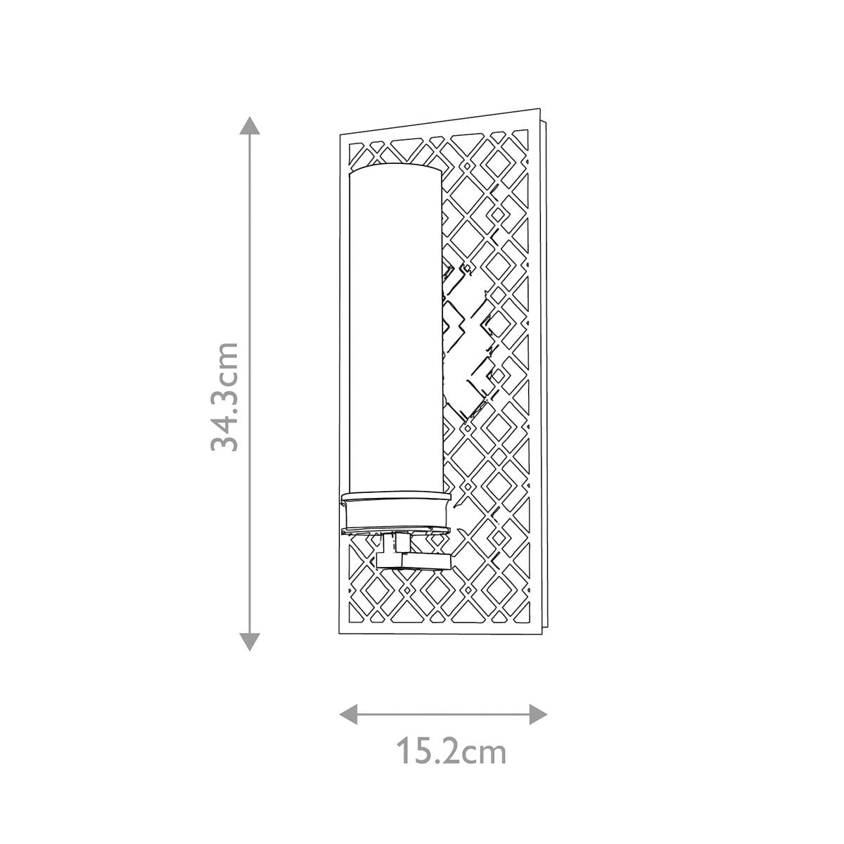 Belgrave Gold Diamond Pattern Wall Light Lighting 