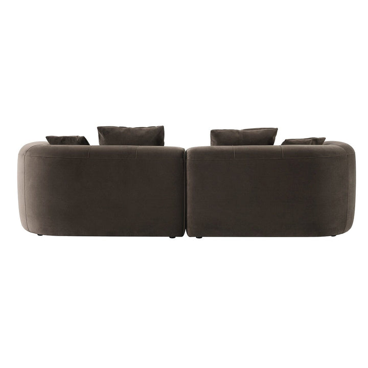 Bellina Brown Velvet Luxury 4 Seater Sofa Sofa 