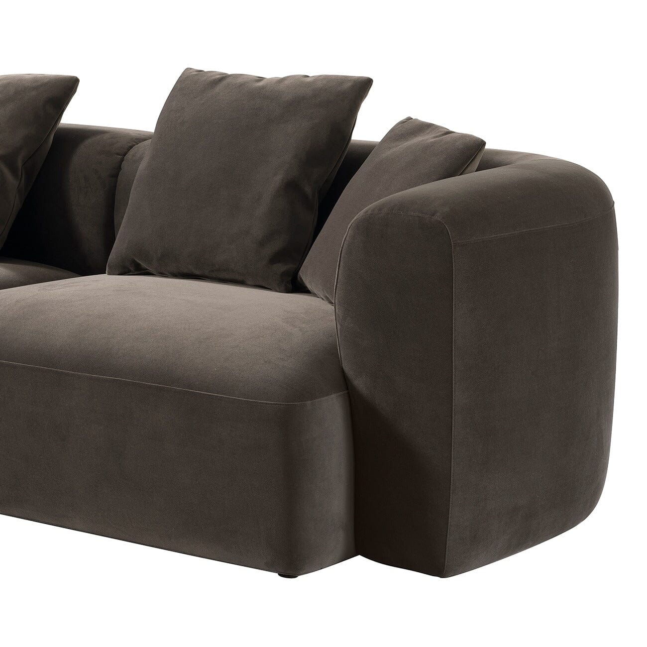 Bellina Brown Velvet Luxury 4 Seater Sofa Sofa 