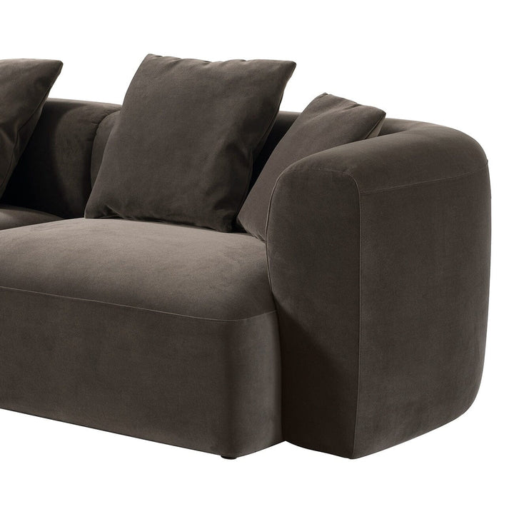 Bellina Brown Velvet Luxury 4 Seater Sofa Sofa 