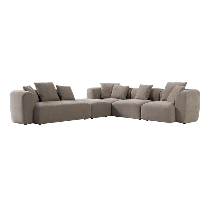Bellina Taupe Chenille Luxury Modular Sofa Sofa 
