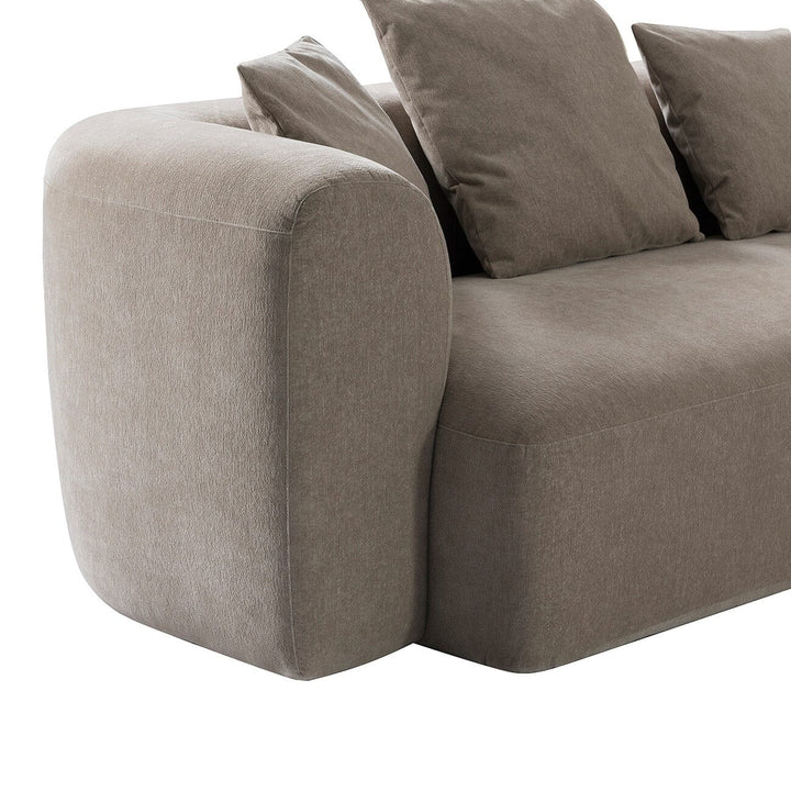 Bellina Taupe Chenille Luxury Modular Sofa Sofa 
