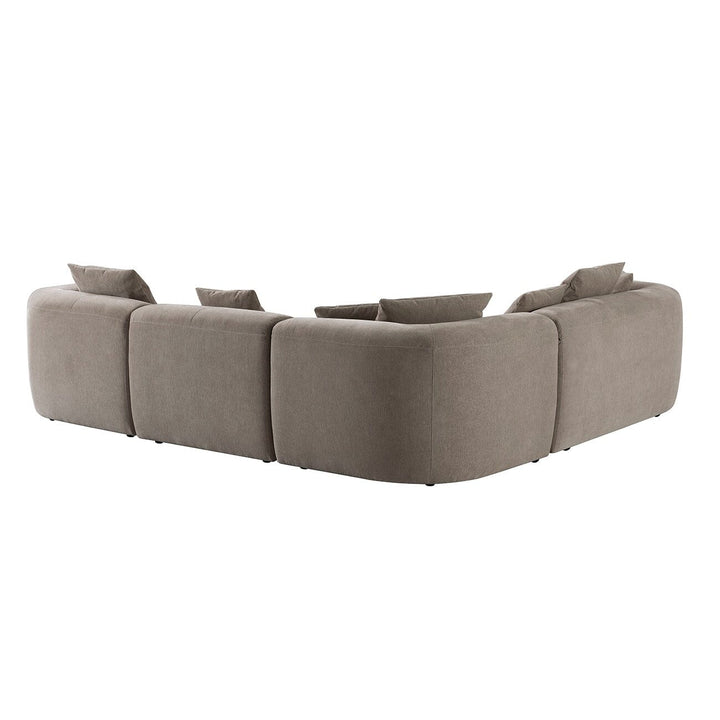 Bellina Taupe Chenille Luxury Modular Sofa Sofa 