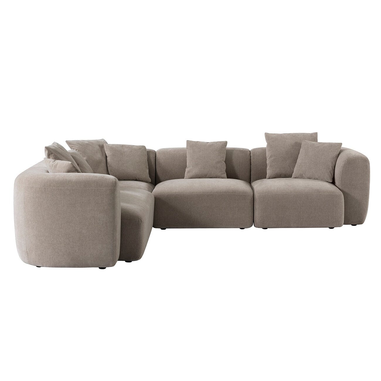 Bellina Taupe Chenille Luxury Modular Sofa Sofa 