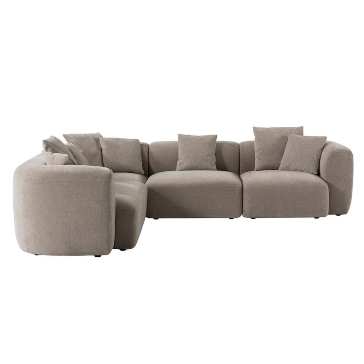 Bellina Taupe Chenille Luxury Modular Sofa Sofa 