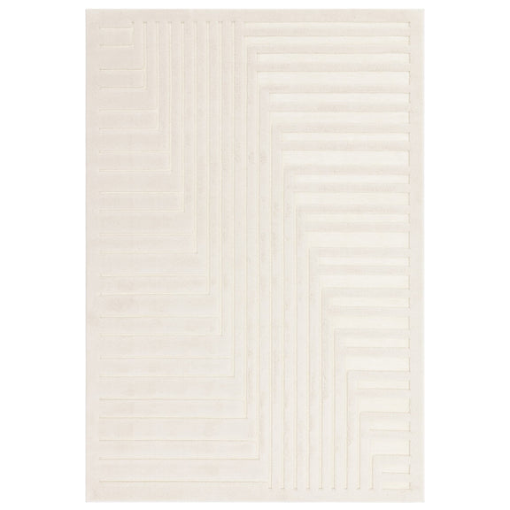 Benares Ivory Textured Linear Rug – Rowen Homes
