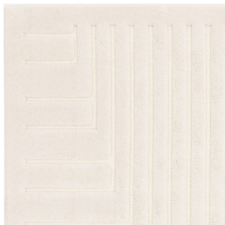 Benares Ivory Textured Linear Rug 