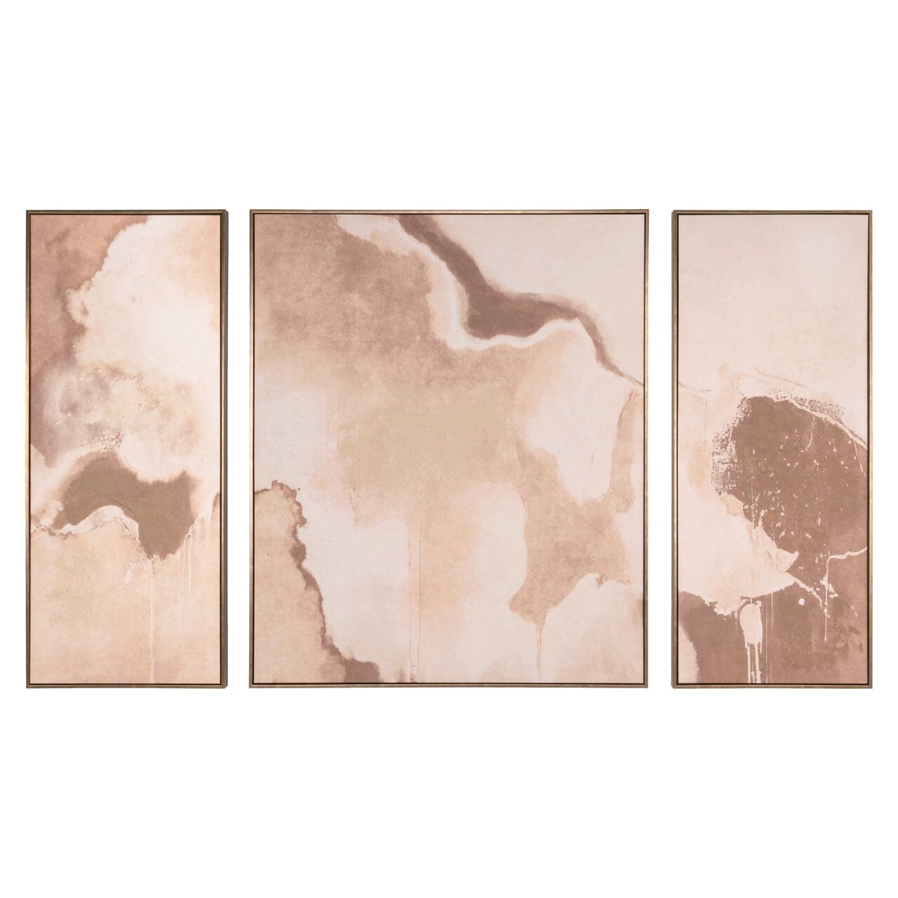 Berkeley Warm Abstract Framed Canvas Wall Art Accessories 